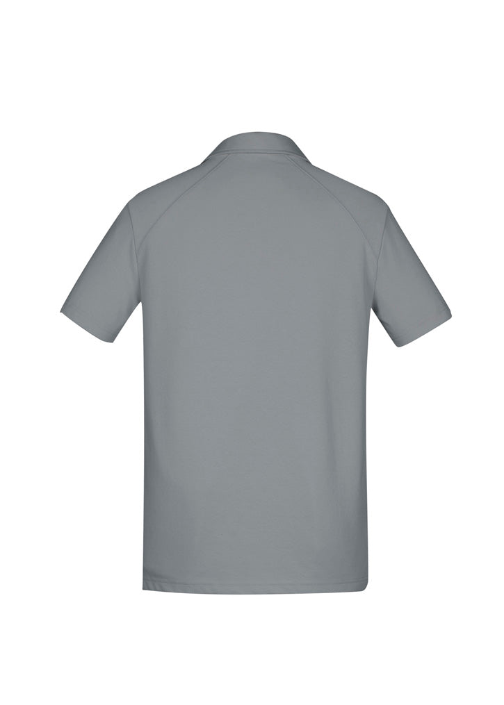 Byron Mens Short Sleeve Polo Silver back view