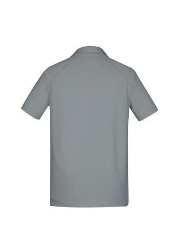 Byron Mens Short Sleeve Polo Silver back view