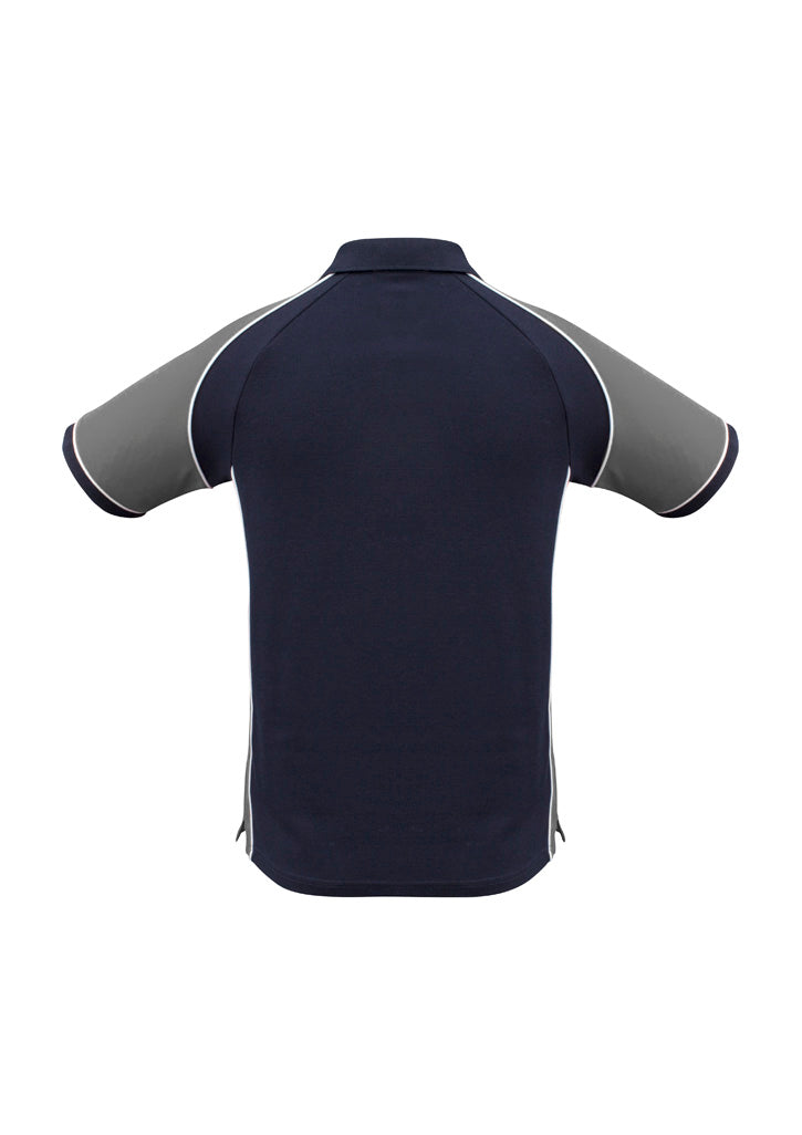 Nitro Mens Short Sleeve Polo Navy/Grey/White back view