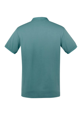City Mens Short Sleeve Polo Jasper Green back view