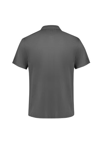 Balance Kids Short Sleeve Polo Ash/Black back view