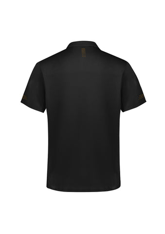 Balance Kids Short Sleeve Polo Black/Gold back view