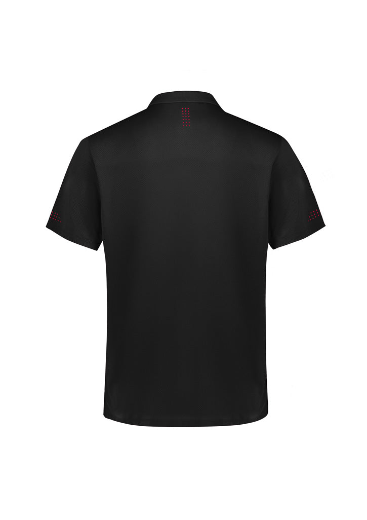 Balance Kids Short Sleeve Polo Black/Red back view