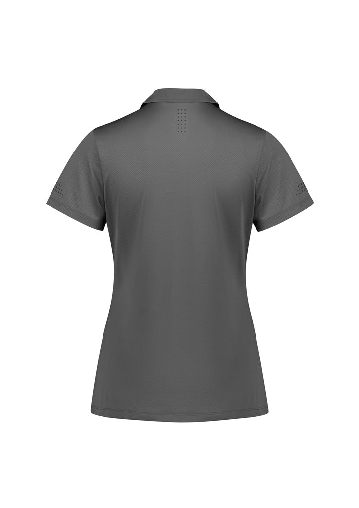 Balance Womens Short Sleeve Polo Ash/Black back view