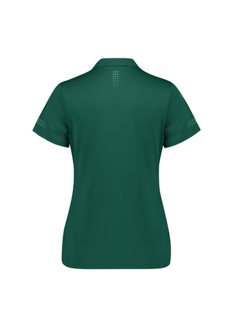 Balance Womens Short Sleeve Polo Forest/White back view