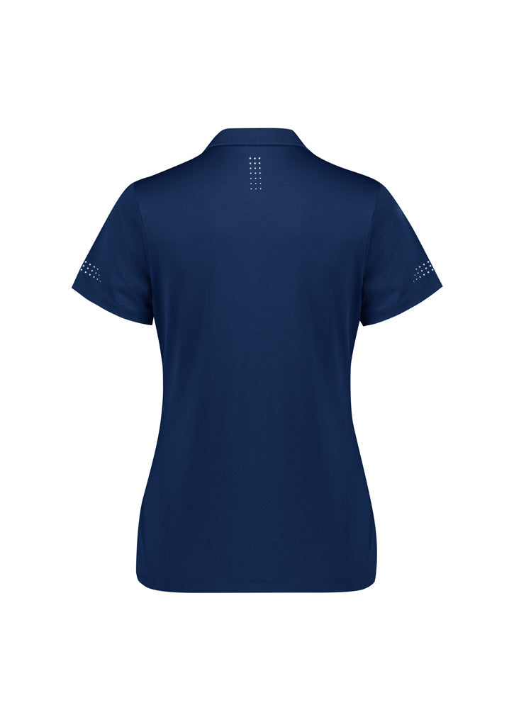 Balance Womens Short Sleeve Polo Navy/White back view