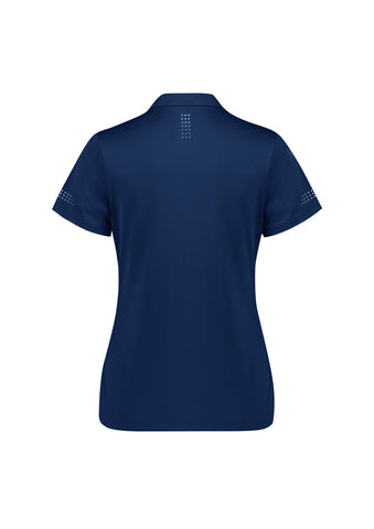 Balance Womens Short Sleeve Polo Navy/White back view