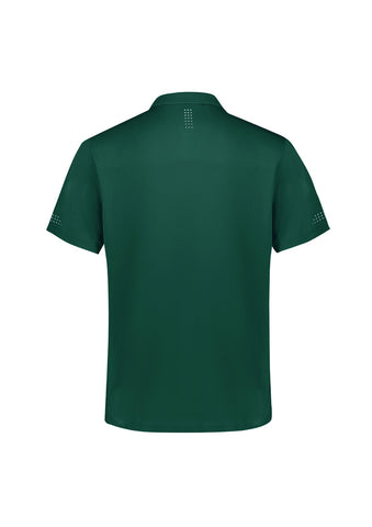 Balance Mens Short Sleeve Polo Forest/White back view