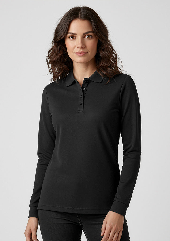 Action Womens Long Sleeve Polo-P206LL-biz-collection-0