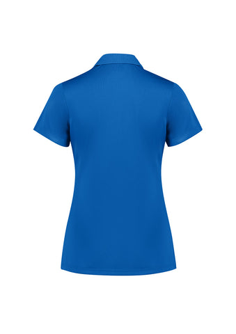 Action Womens Short Sleeve Polo Royal back view