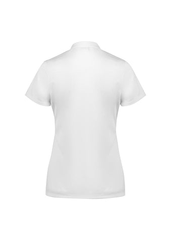 Action Womens Short Sleeve Polo White back view