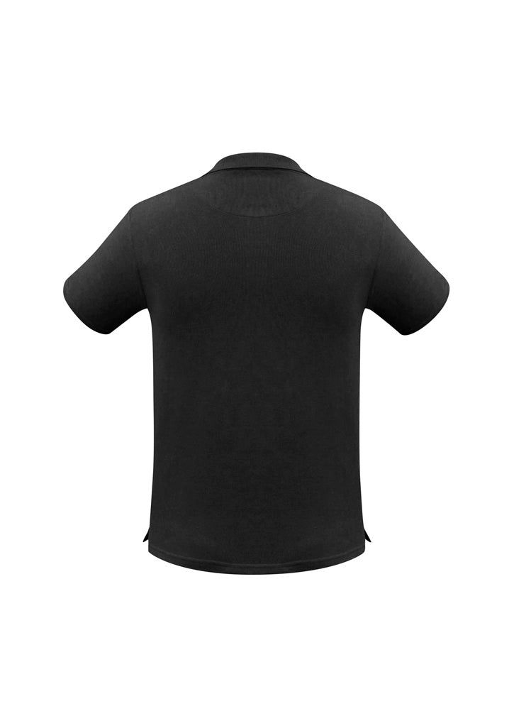 Neon Mens Short Sleeve Polo Black back view