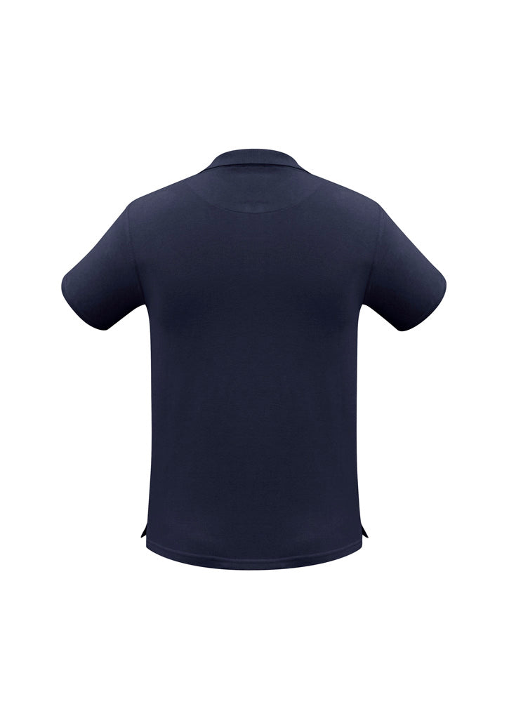 Neon Mens Short Sleeve Polo Navy back view