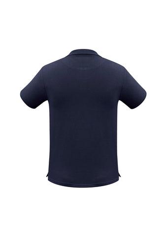 Neon Mens Short Sleeve Polo Navy back view