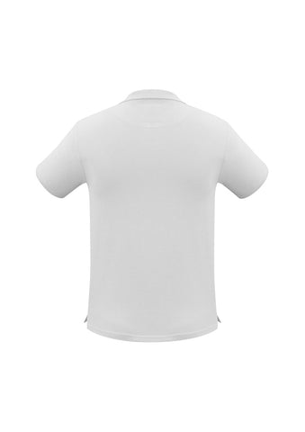 Neon Mens Short Sleeve Polo White back view