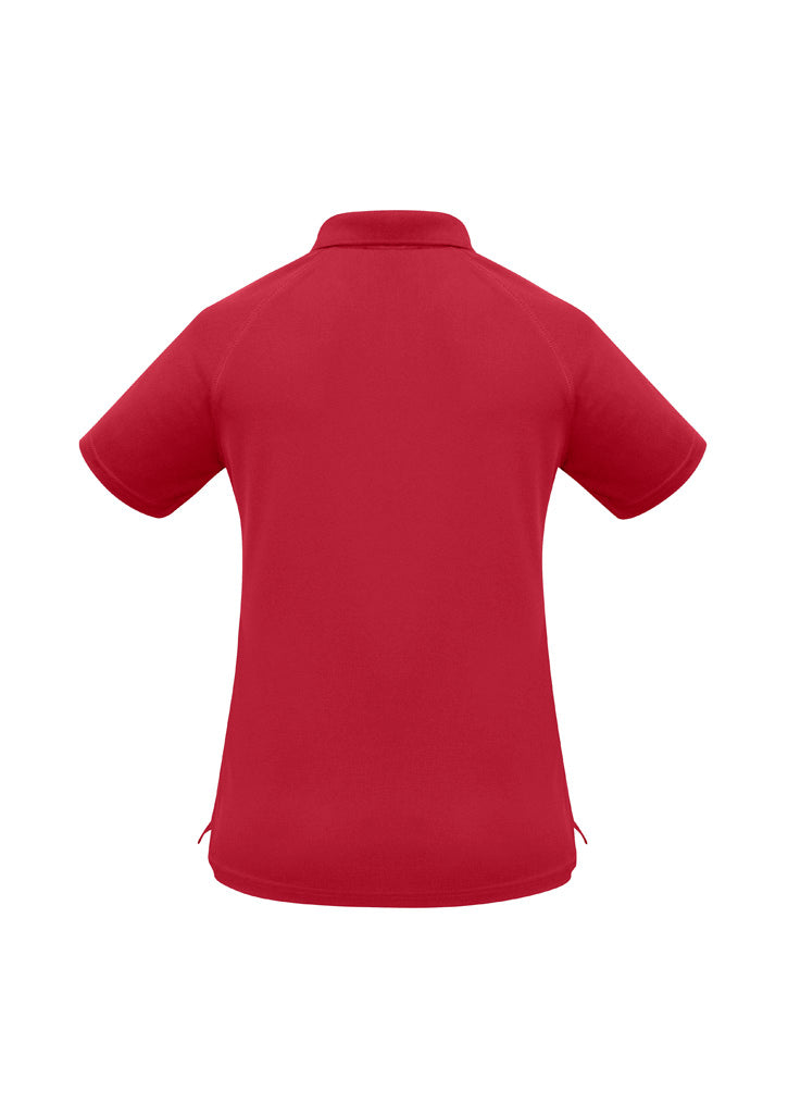 Sprint Womens Short Sleeve Polo Red back view