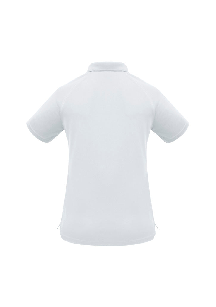 Sprint Womens Short Sleeve Polo White back view