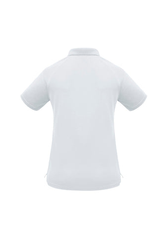 Sprint Womens Short Sleeve Polo White back view