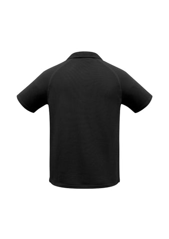 Sprint Mens Short Sleeve Polo Black back view