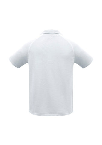 Sprint Mens Short Sleeve Polo White back view