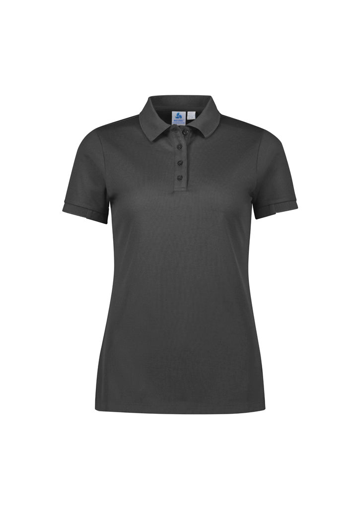 Focus Womens Short Sleeve Polo Charcoal/Charcoal
