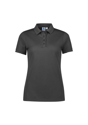 Focus Womens Short Sleeve Polo Charcoal/Charcoal
