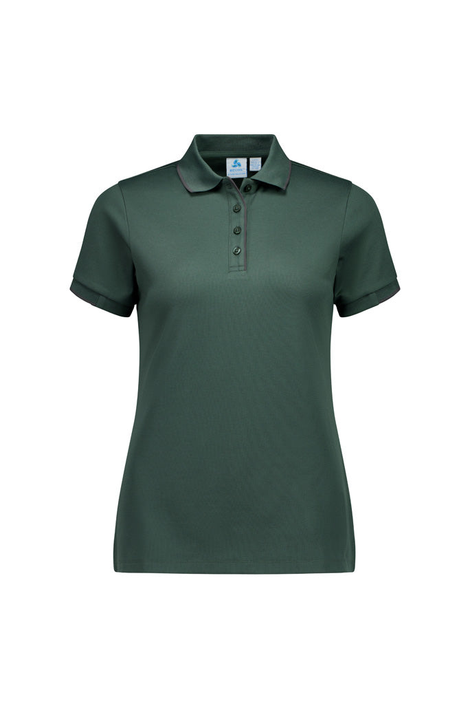 Focus Womens Short Sleeve Polo Seafoam/Charcoal front view