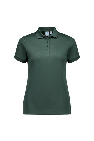 Focus Womens Short Sleeve Polo Seafoam/Charcoal front view