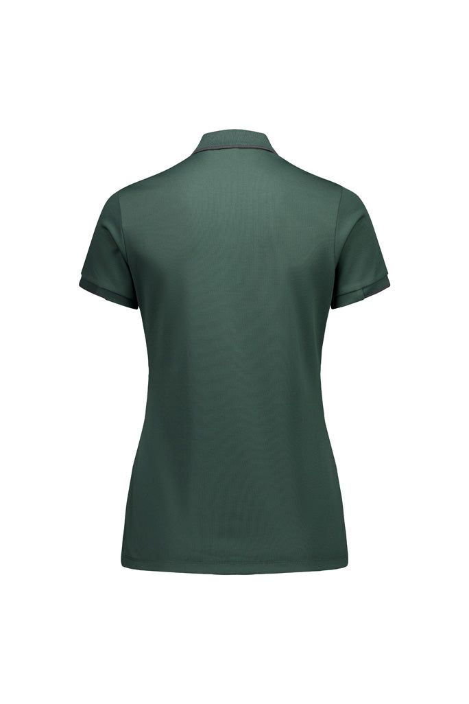 Focus Womens Short Sleeve Polo Seafoam/Charcoal back view