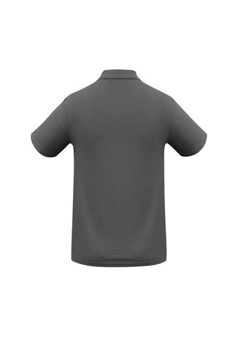 Crew Kids Short Sleeve Polo Charcoal back view