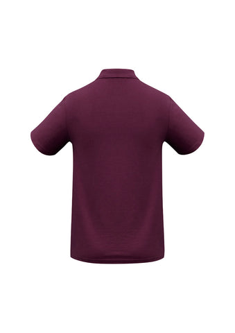 Crew Kids Short Sleeve Polo Maroon back view
