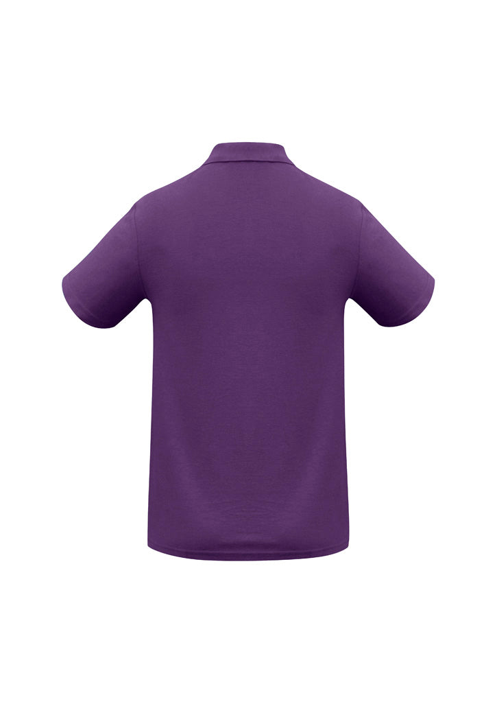 Crew Kids Short Sleeve Polo Purple back view