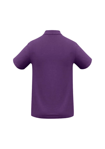 Crew Kids Short Sleeve Polo Purple back view