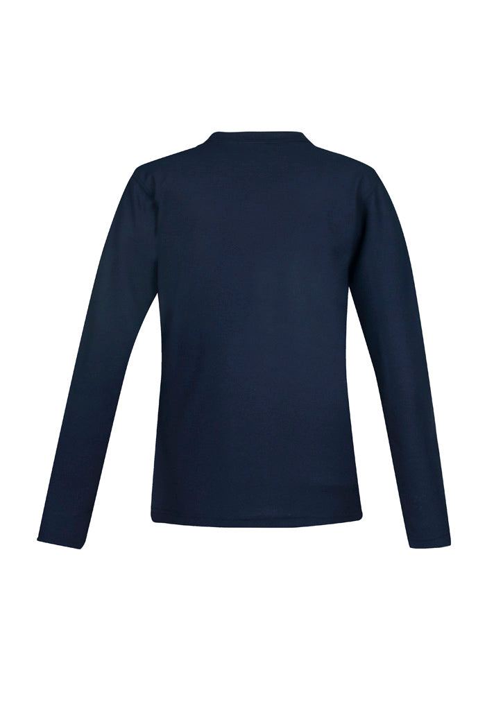 Crew Womens Long Sleeve Polo Navy back view