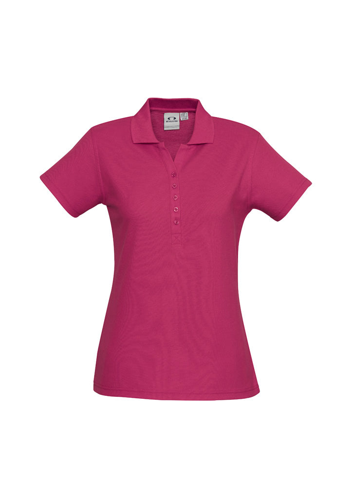 Crew Womens Short Sleeve Polo Fuchsia