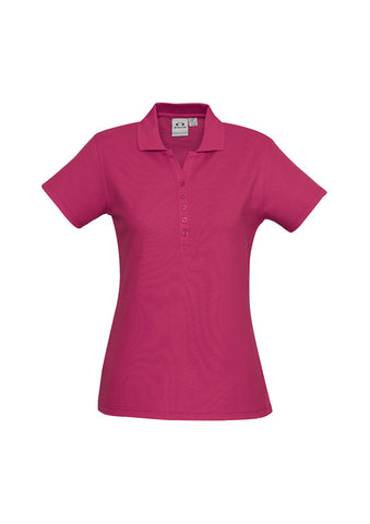 Crew Womens Short Sleeve Polo Fuchsia