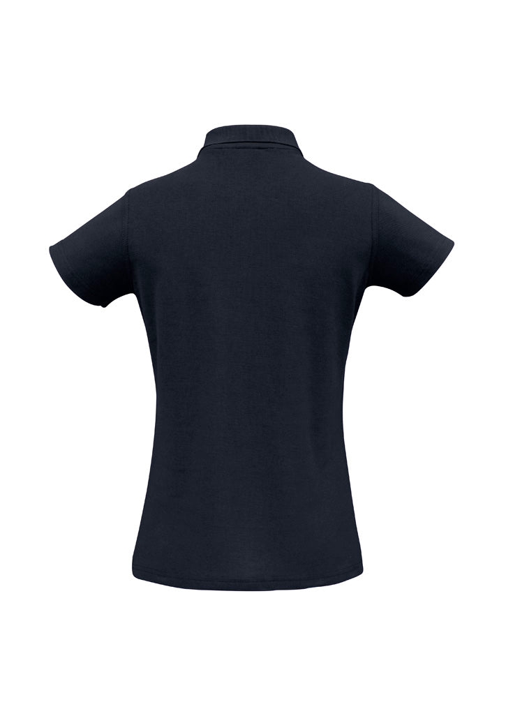 Crew Womens Short Sleeve Polo Navy back view