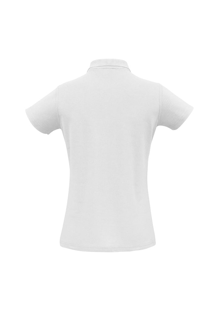 Crew Womens Short Sleeve Polo White back view