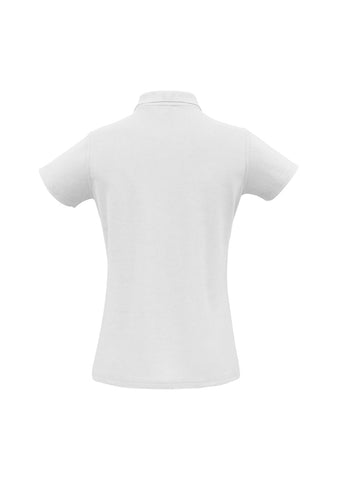Crew Womens Short Sleeve Polo White back view
