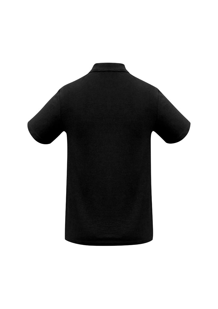 Crew Mens Short Sleeve Polo Black back view