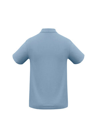 Crew Mens Short Sleeve Polo Spring Blue back view