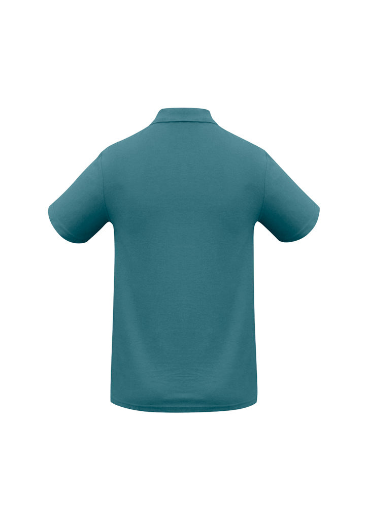 Crew Mens Short Sleeve Polo Teal back view