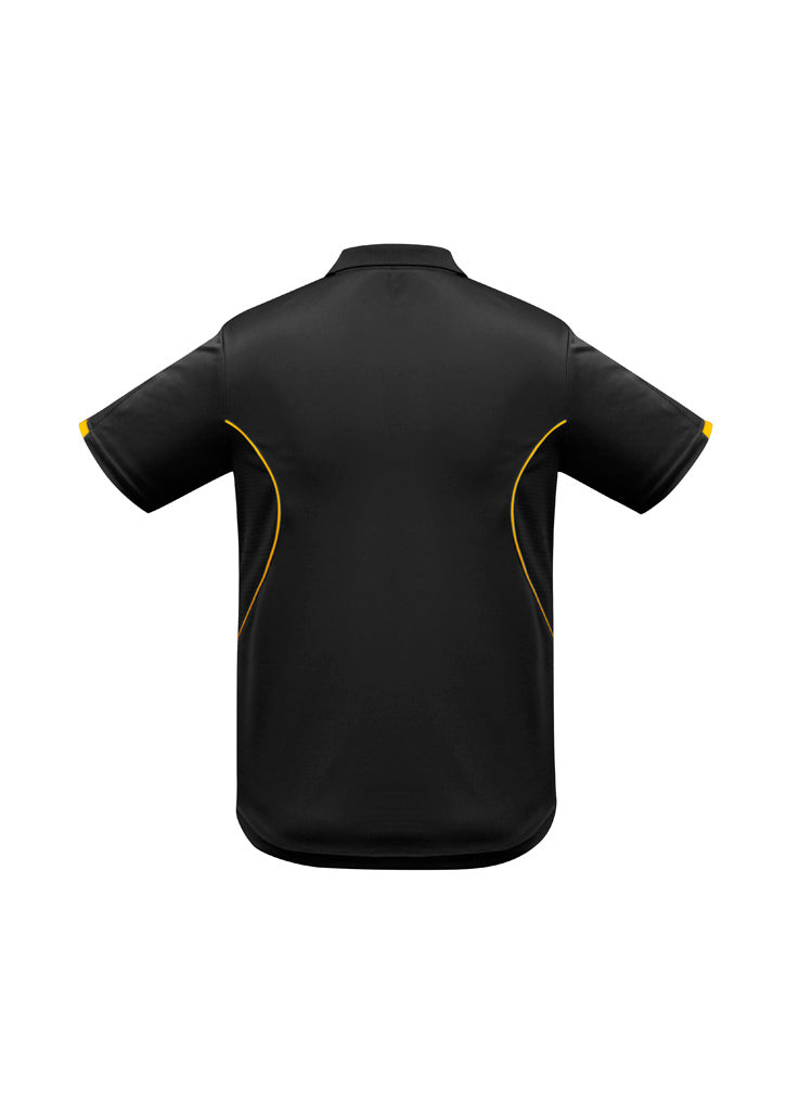 Razor Kids Short Sleeve Polo Black/Gold back view