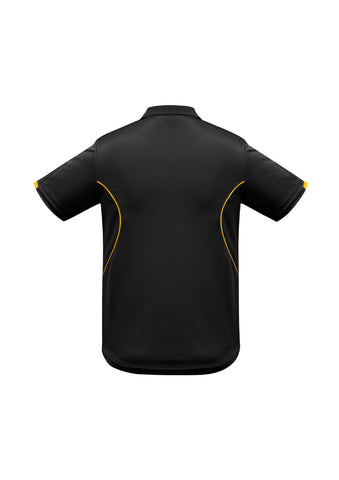 Razor Kids Short Sleeve Polo Black/Gold back view