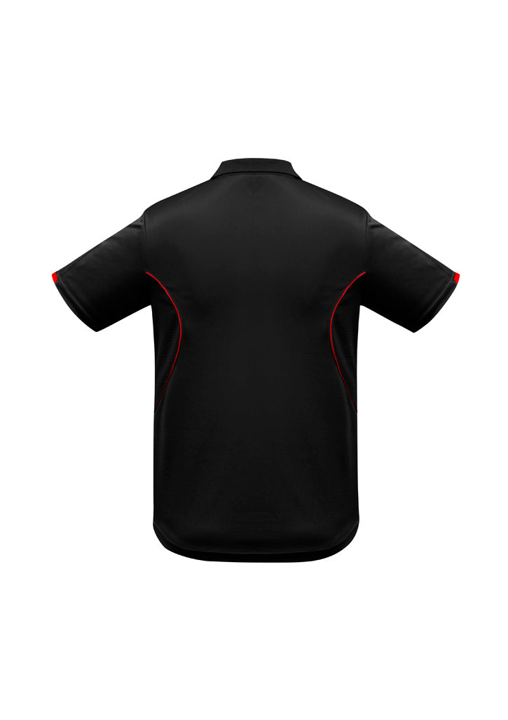 Razor Kids Short Sleeve Polo Black/Red back view