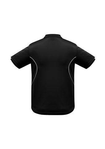 Razor Kids Short Sleeve Polo Black/White back view