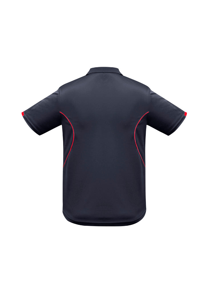 Razor Kids Short Sleeve Polo Navy/Red back view