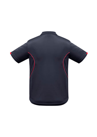 Razor Kids Short Sleeve Polo Navy/Red back view
