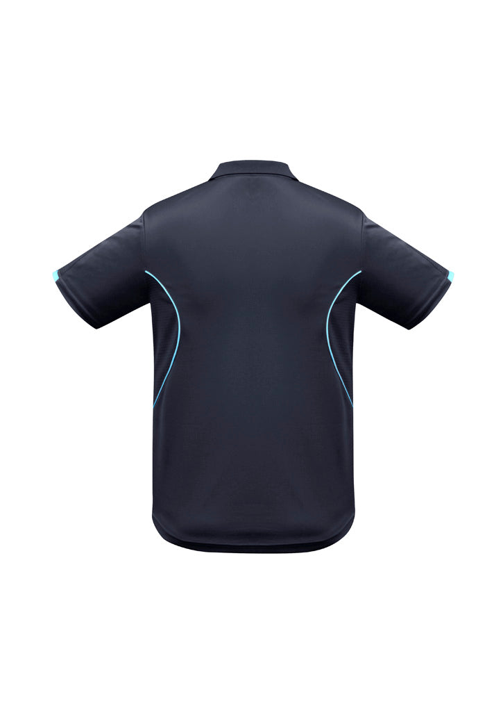 Razor Kids Short Sleeve Polo Navy/Sky back view