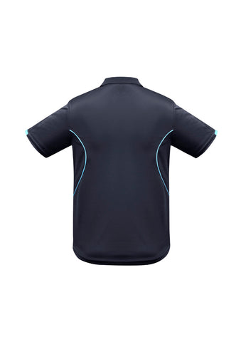Razor Kids Short Sleeve Polo Navy/Sky back view